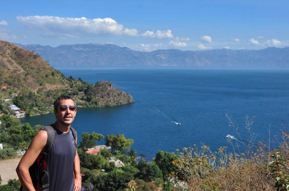 Mirante em San Marcos, no lago Atitlán, na Guatemala